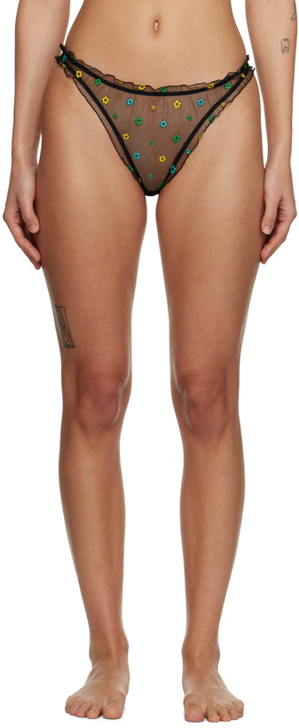 Photo: Le Petit Trou Black Jardin Briefs