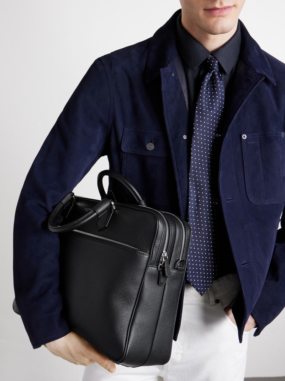 Serapian - Full-Grain Leather Briefcase