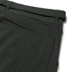 Nanushka - Ron Slim-Fit Belted Checked Seersucker Suit Trousers - Green