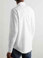 Ralph Lauren Purple label - Herringbone Cotton-Flannel Shirt - White