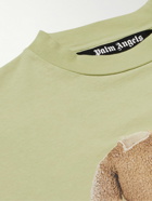 Palm Angels - Logo-Print Cotton-Jersey T-Shirt - Green