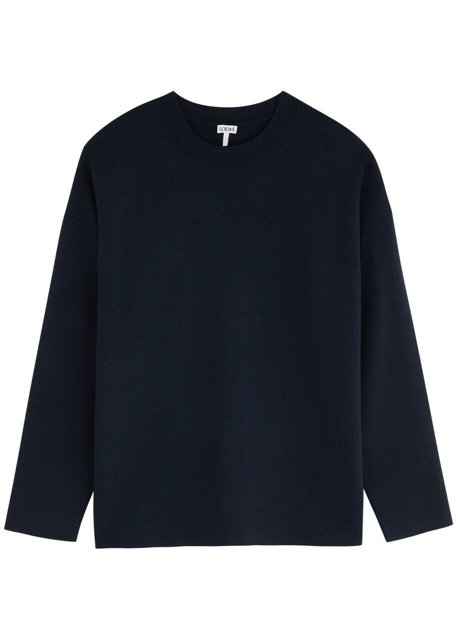 Loewe - Logo-Embroidered Cotton Sweater - Ecru Loewe