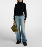 McQueen Farringdon Medium suede tote bag
