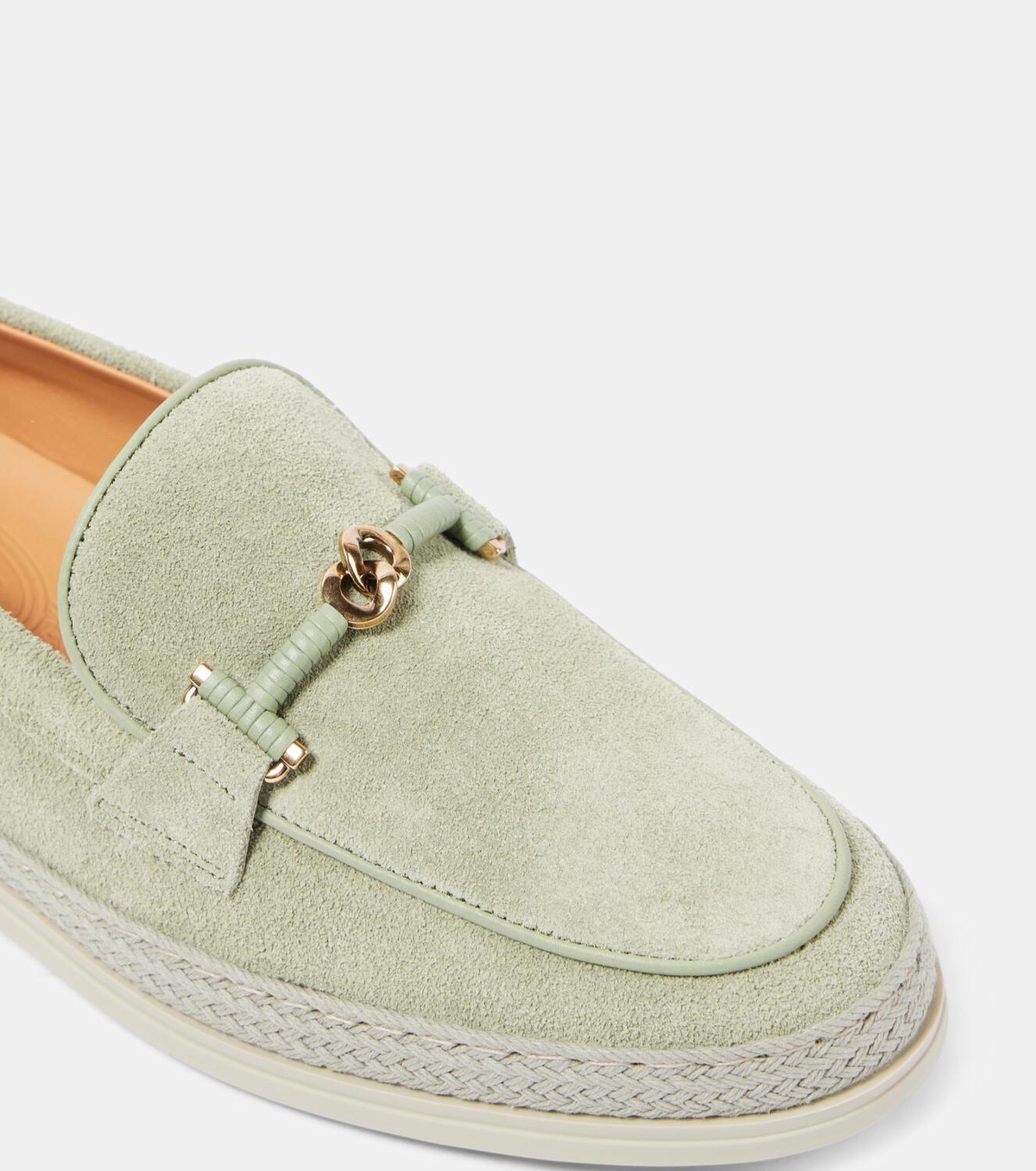 Tod's T Ring suede loafers
