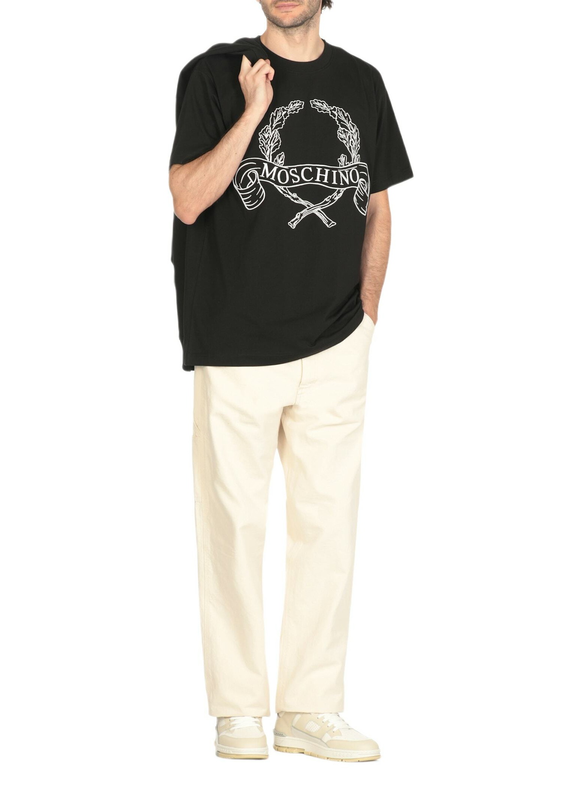 Moschino Black Painted Effect T-Shirt Moschino