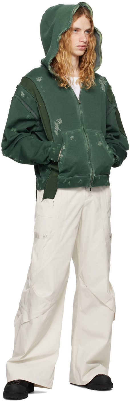 CMMAWEAR Beige Hourglasses Darted Cargo Pants