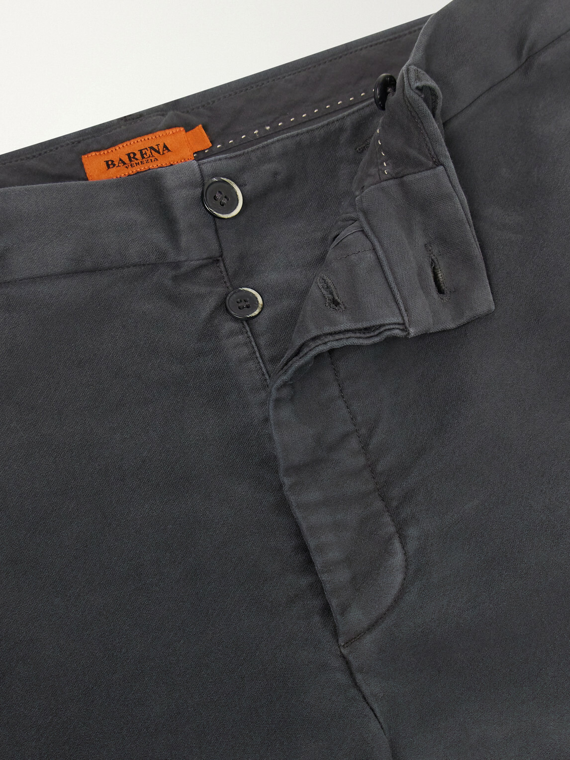 Barena - Straight-Leg Cotton-Satin Trousers - Gray