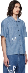C.P. Company Blue Printed Shirt