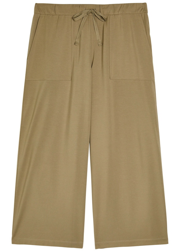 Photo: Eileen Fisher Cropped Cotton-blend Trousers Stone