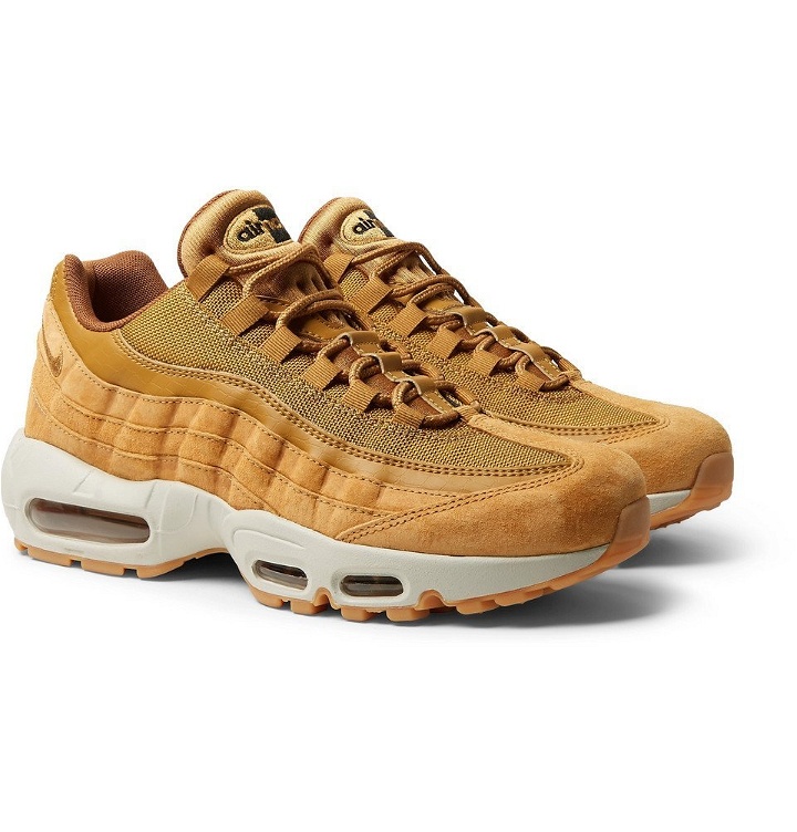 Photo: Nike - Air Max 95 SE Mesh, Leather And Suede Sneakers - Men - Camel