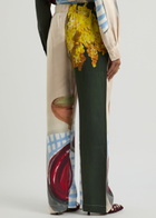 Stine Goya Printed Matte Satin Trousers Multicoloured 1