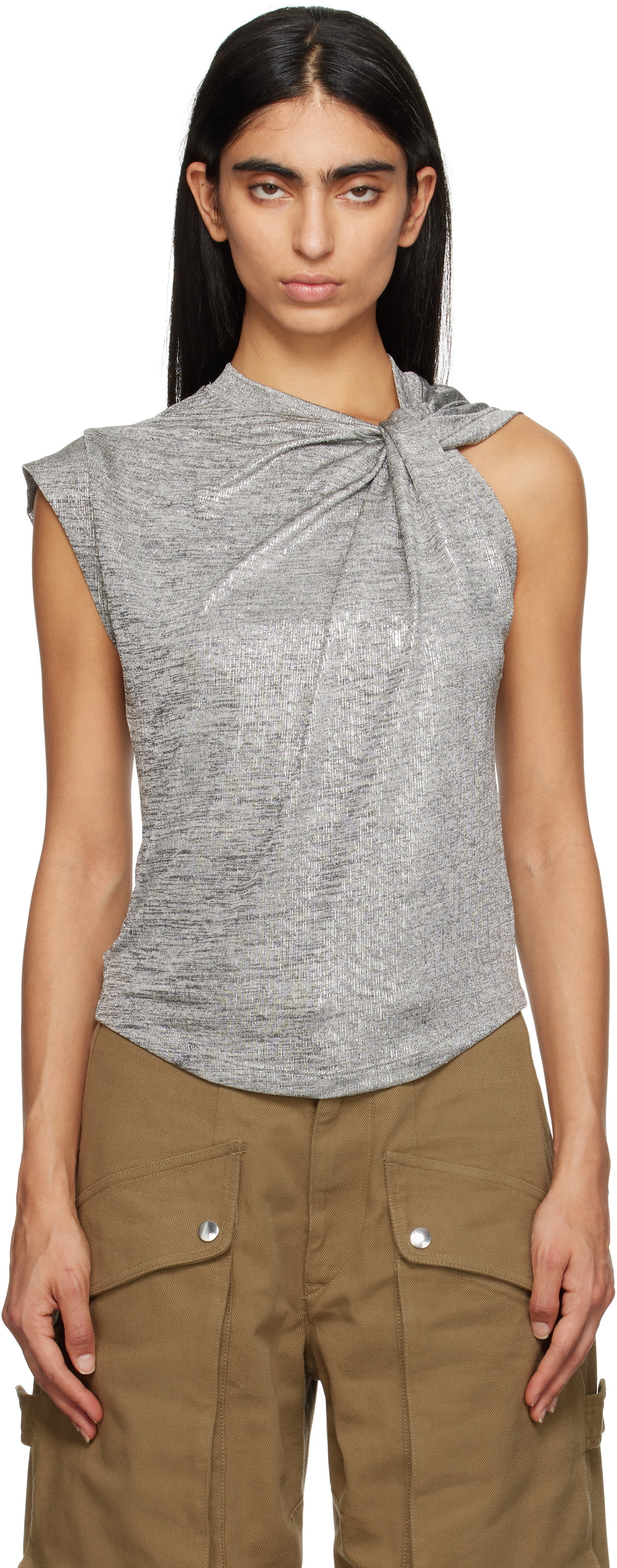 Top Isabel Marant Asymétrique - Taille 36 - Viscose Floral - Neuf Avec étiquettes - Femme