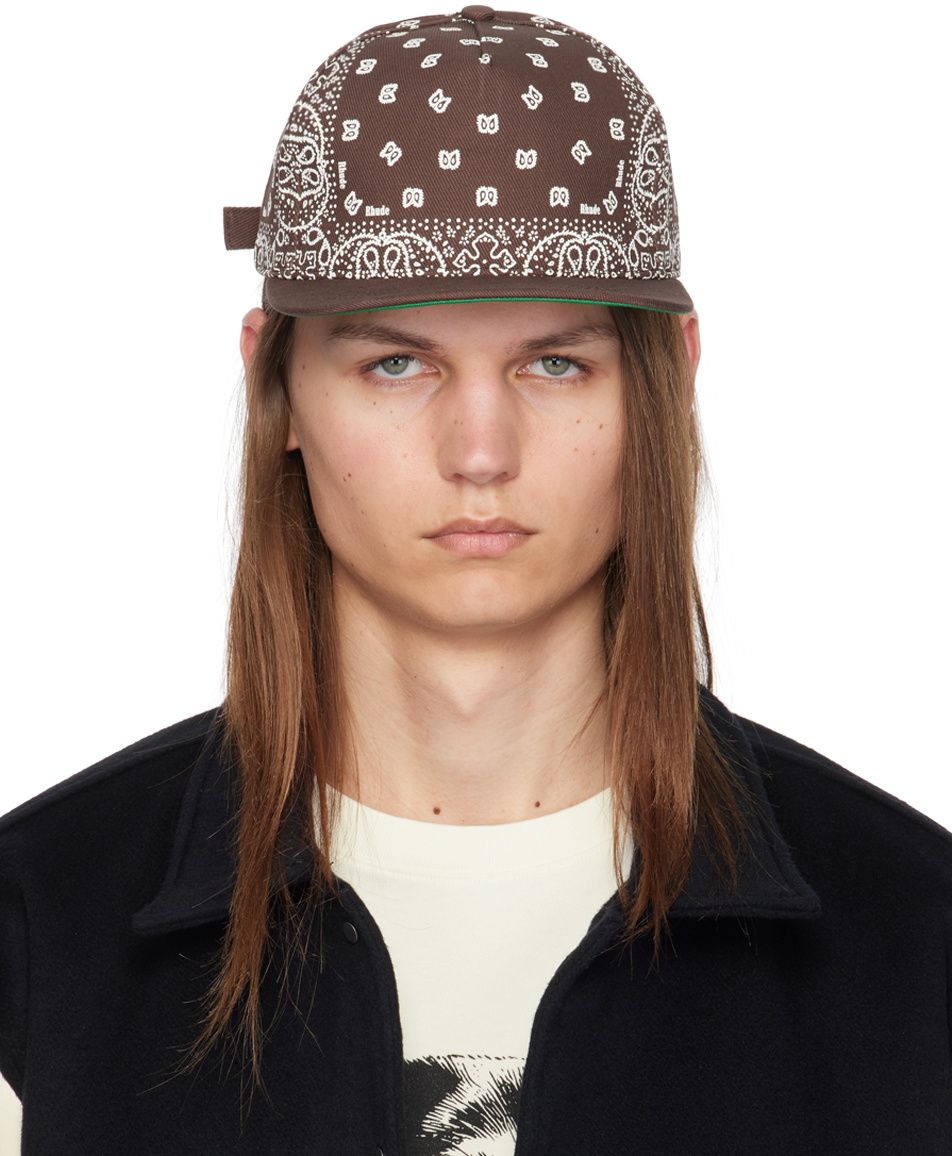 Rhude Brown Bandana Canvas Cap Rhude