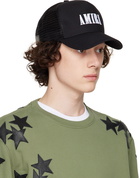 AMIRI Black Core Logo Trucker Cap