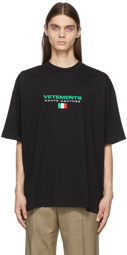 VETEMENTS Black Haute Couture Logo T-Shirt