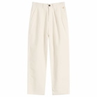 Armor-Lux Men's Pleated Corduroy Pants in Milk
