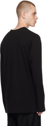 Yohji Yamamoto Black Crewneck Long Sleeve T-Shirt