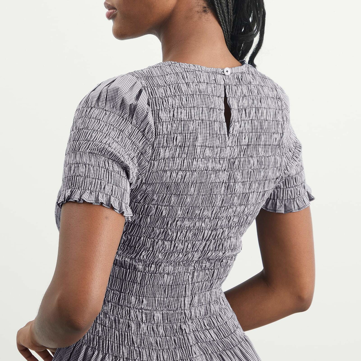 Faithfull The Brand Women's Edda Gingham Mini Dress in Hanne Gingham Vintage Navy