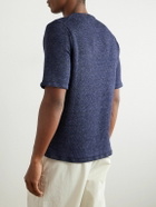 Inis Meáin - Knitted Linen T-Shirt - Blue