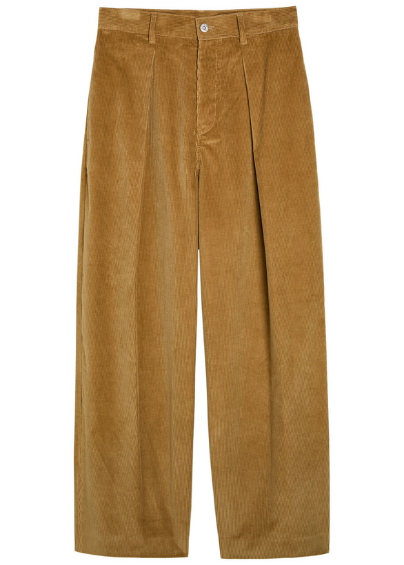 Photo: JW Anderson Pleated Straight-leg Corduroy Trousers Beige