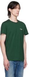 Balmain Green Flocked T-Shirt