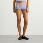 My Mum Made It Women's Ruffled Micro Shorts in Wisteria