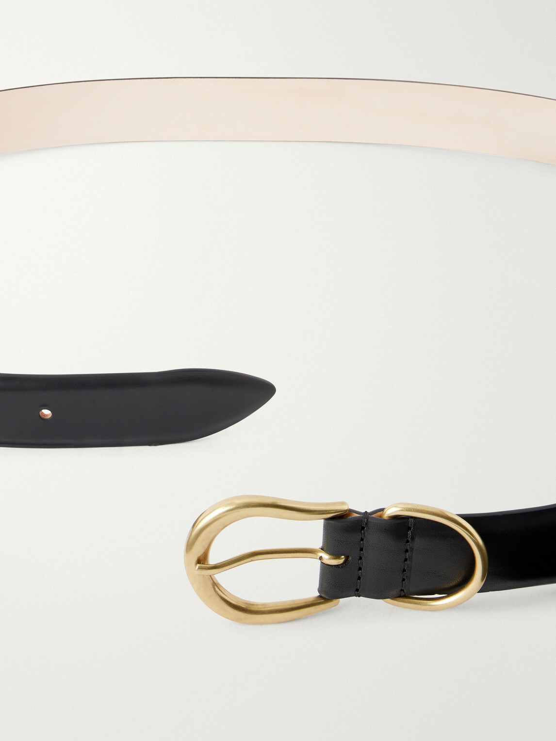 Déhanche - Hollyhock 2.5cm Leather Belt - Black