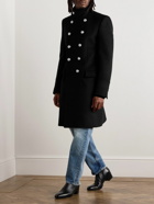 Balmain - Double-Breasted Wool Coat - Black