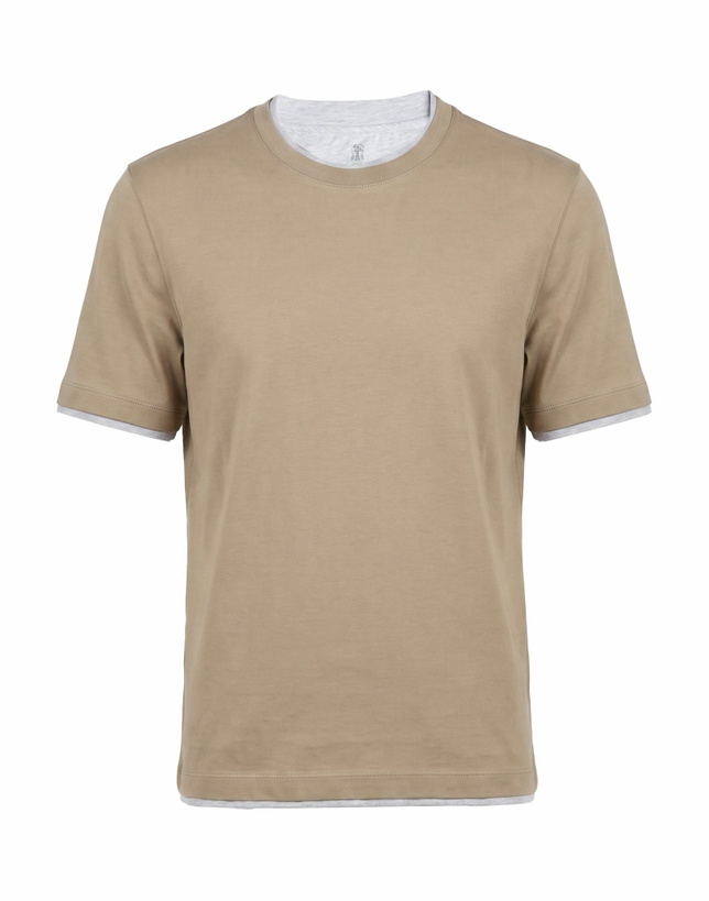 Photo: Brunello Cucinelli Mens T-shirt Khaki