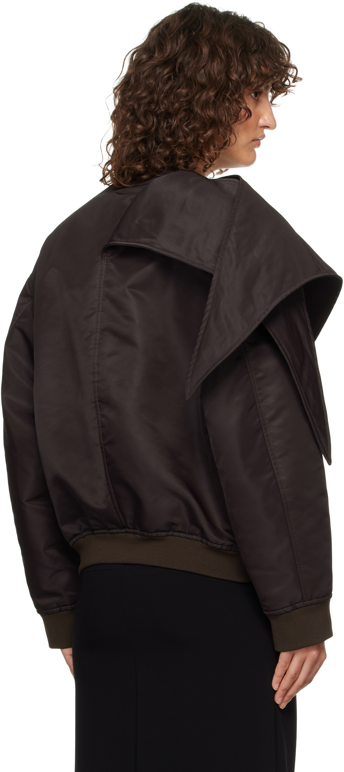 ジャケット COURREGES Women Bomber Jackets 424CBL218NY00201983 Brown Courreges Nylon Knot Bomber Jacket - Brown | 424CBL218NY00201983