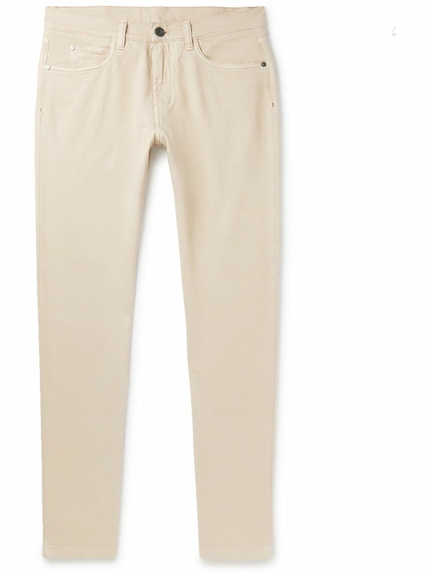 Photo: Loro Piana - Slim-Fit Garment-Dyed Jeans - Neutrals