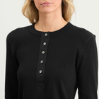 Nothing Written Women's Vintage Button T-Shirt in Black