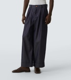 King & Tuckfield Roll Cuff high-rise denim wide-leg pants
