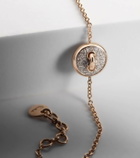 Pomellato Pom Pom Dot 18kt rose gold chain bracelet with white diamonds and mother of pearl