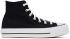 Converse Black & White Chuck Taylor All Star Platform Hi Sneakers