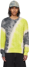 Diesel Green & Gray K-Janci Sweater