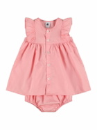 PETIT BATEAU Cotton Dress & Diaper Cover