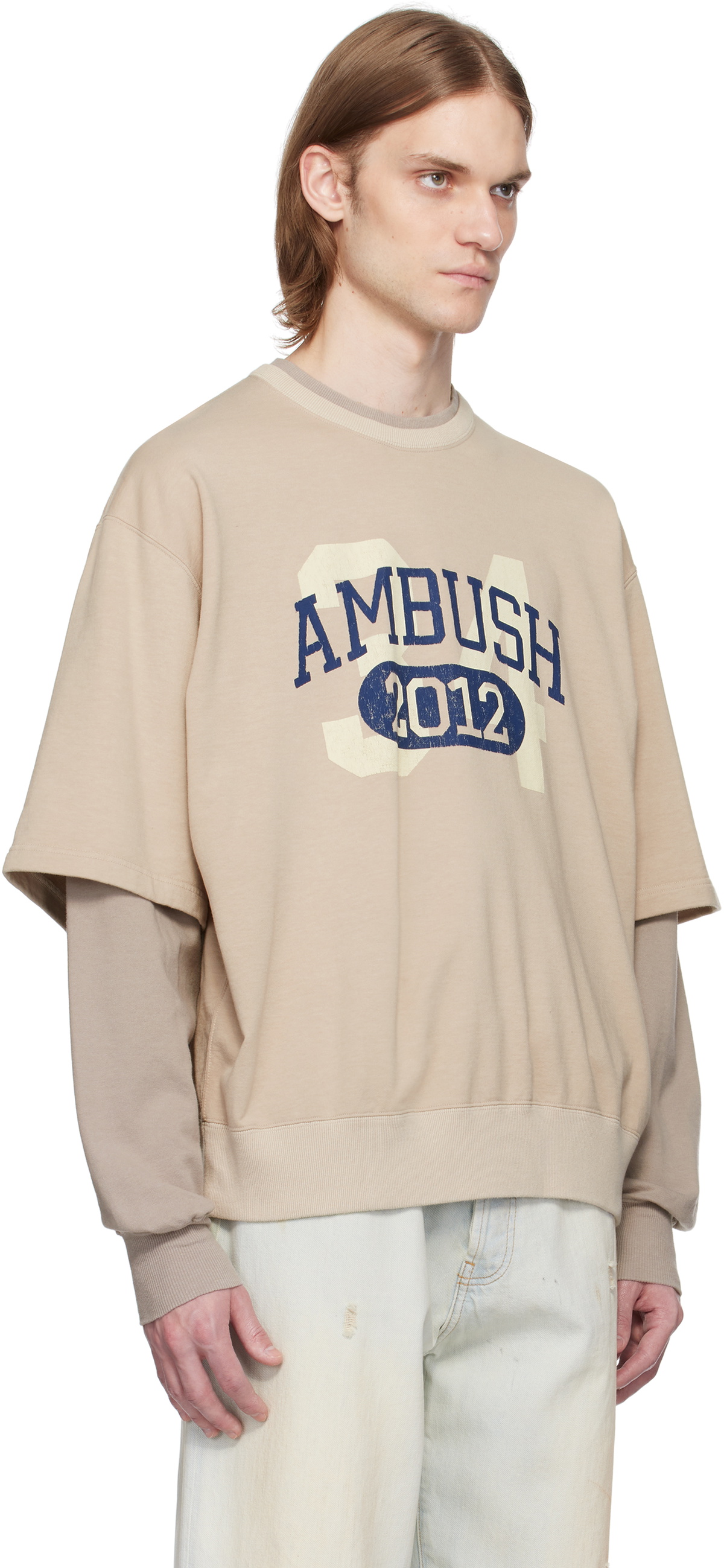 AMBUSH Beige Layered Sweatshirt