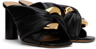 JW Anderson Black Corner Leather Heeled Sandals