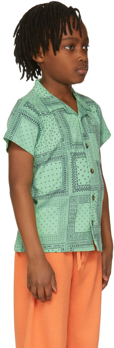 Misha & Puff Kids Green Bandana Shirt