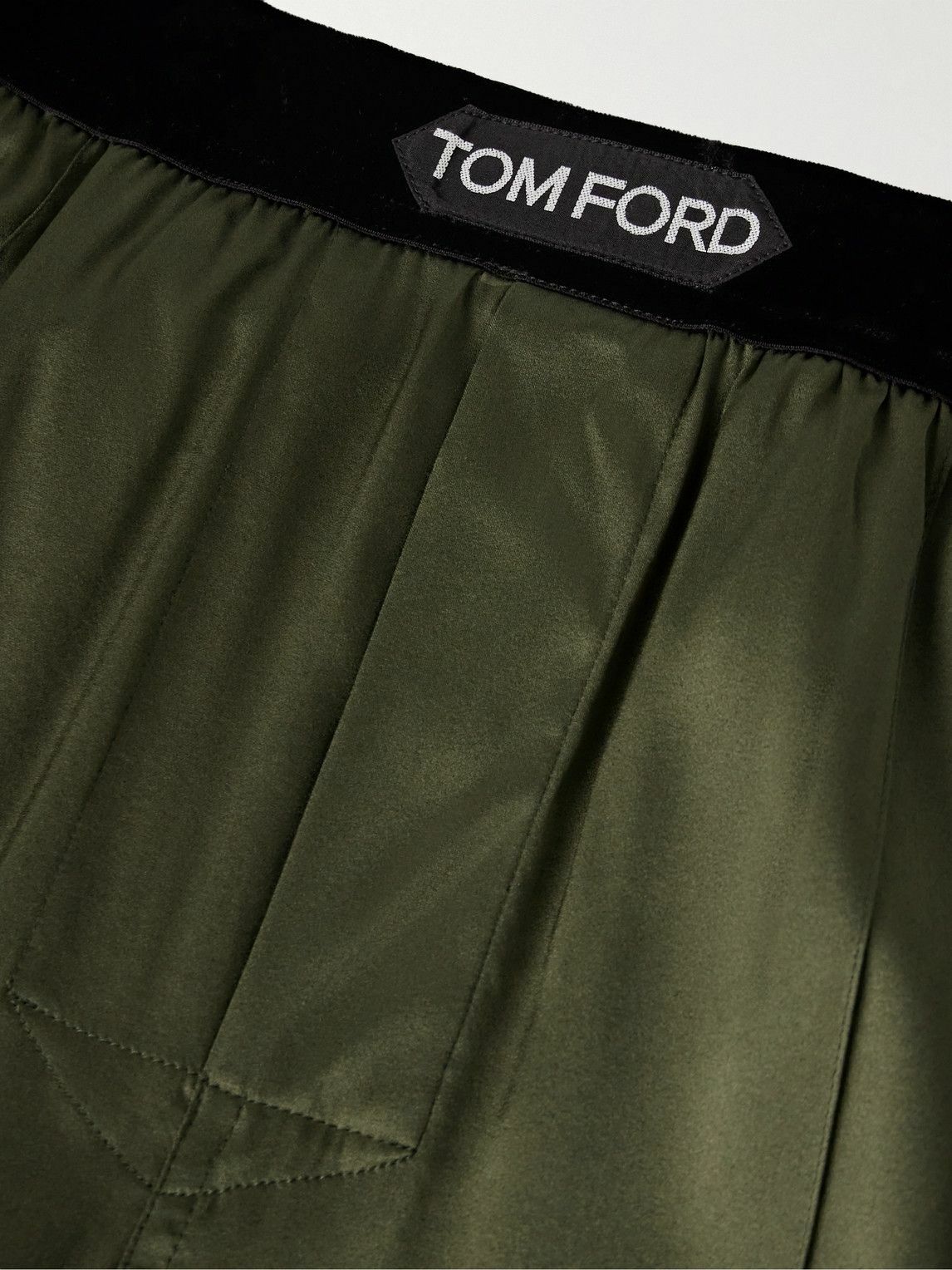 Tom Ford Women's Pyjamas Stretch Satin Trousers Yellow