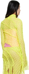 KIM SHUI SSENSE Exclusive Yellow Asymmetrical Turtleneck