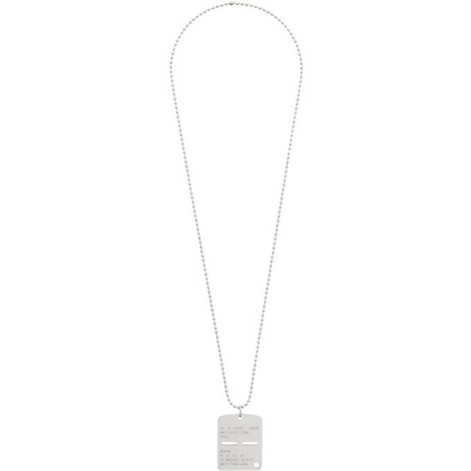 Photo: 1017 ALYX 9SM Silver Military Tag Necklace