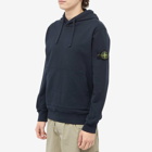 Stone Island Men's Garment Dyed Popover Hoody in Blue