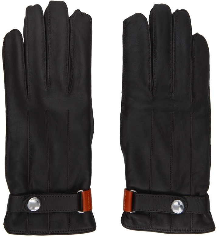 Photo: PS by Paul Smith Brown Strap Entry Gloves