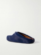 Marni - Fussbett Calf Hair Slippers - Blue