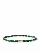 Luis Morais - Gold, Malachite and Sapphire Beaded Bracelet