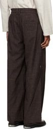 NULLUS Brown Layered Folded Trousers