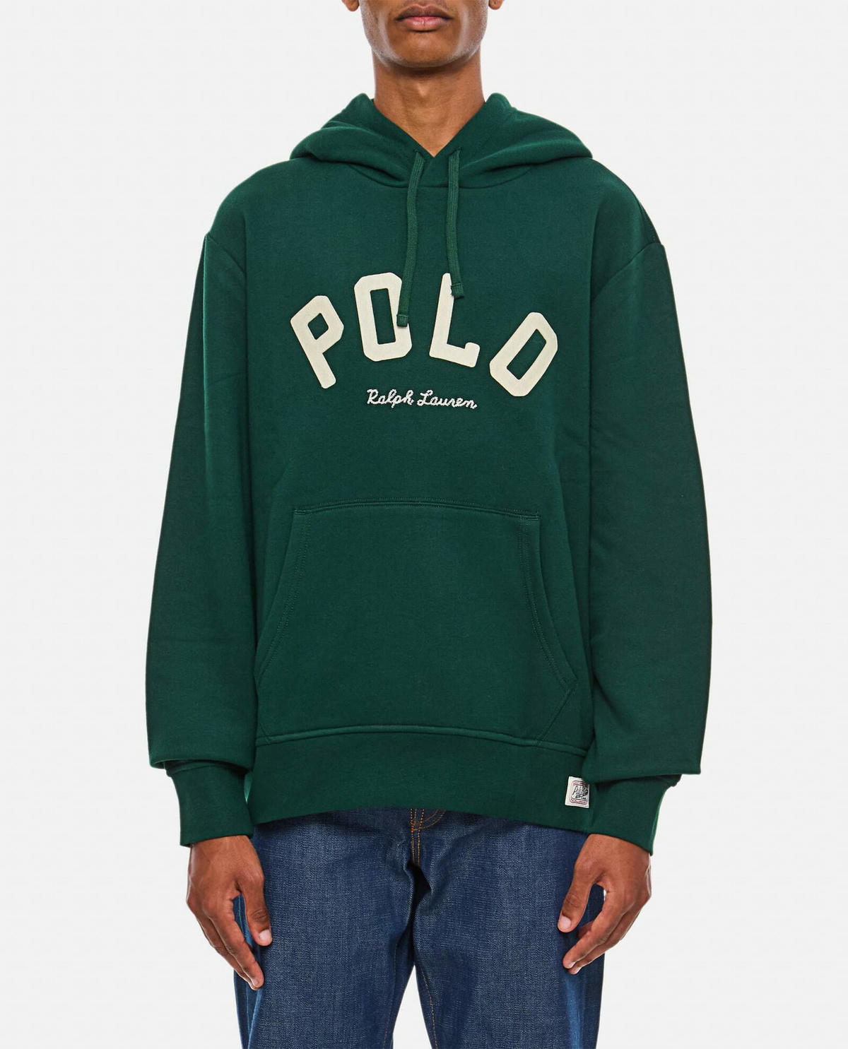 スウェット・トレーナー POLO RALPH LAUREN Logo hoodie Green Polo Ralph Lauren Logo Patch Jersey Hoodie Polo Ralph Lauren