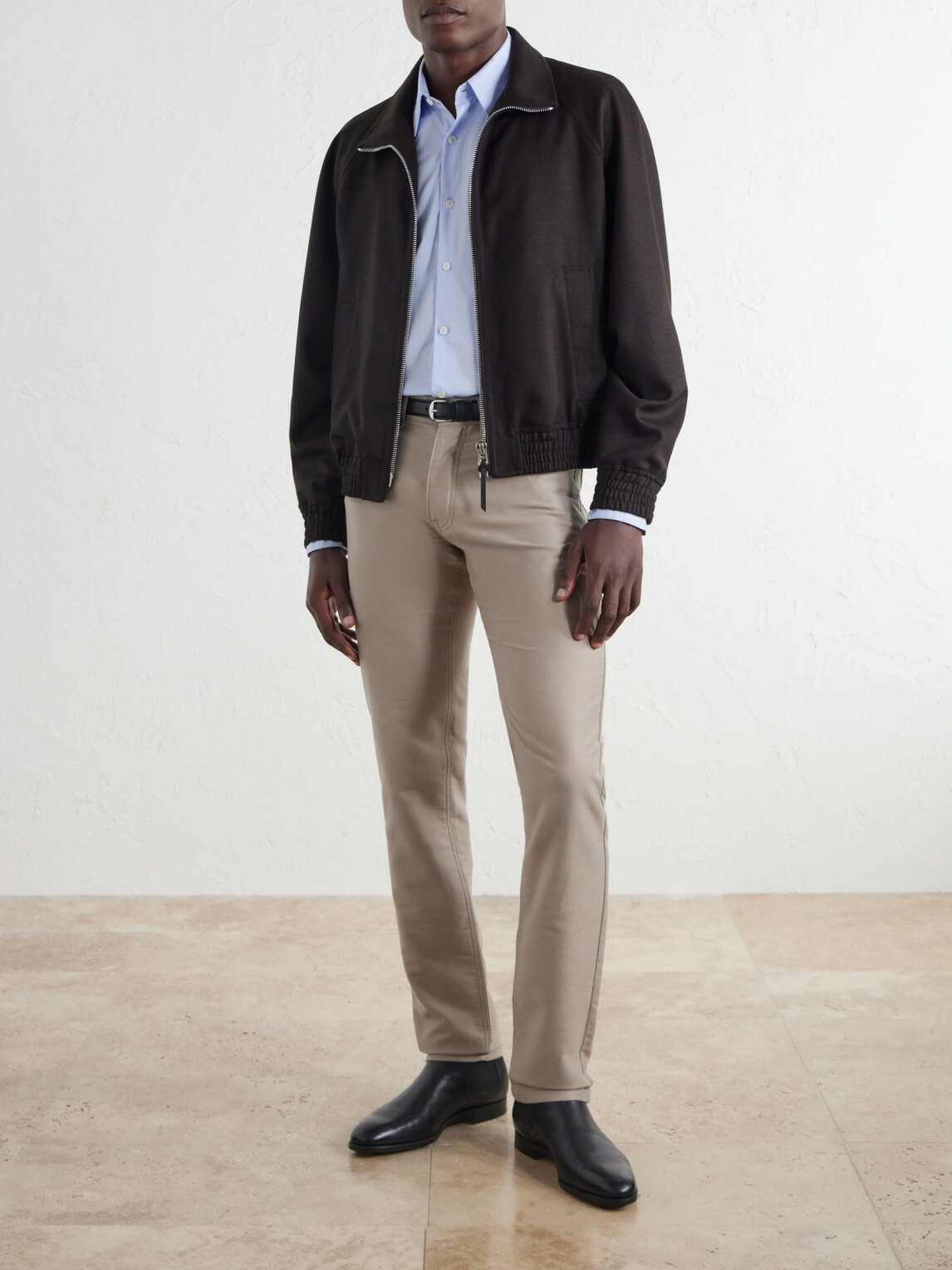 Brioni - Straight-Leg Cotton-Moleskin Trousers - Neutrals